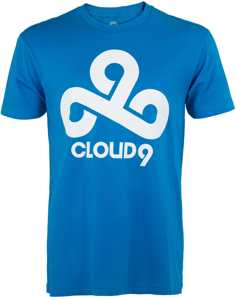 Cloud9 Wordmark Tee. Blue