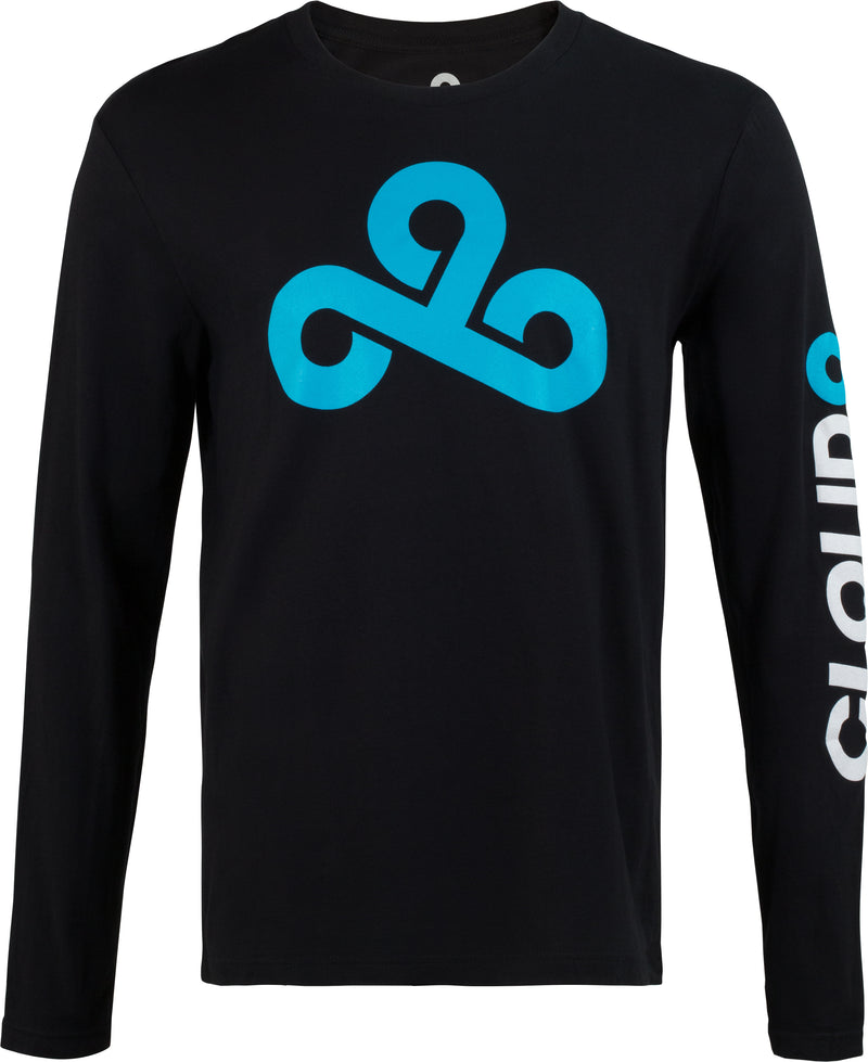 Cloud9 Logo Longsleeve Tee. Black