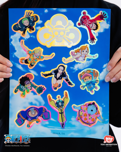 Cloud9 x One Piece Sticker sheet - 8.3" x 11.7"