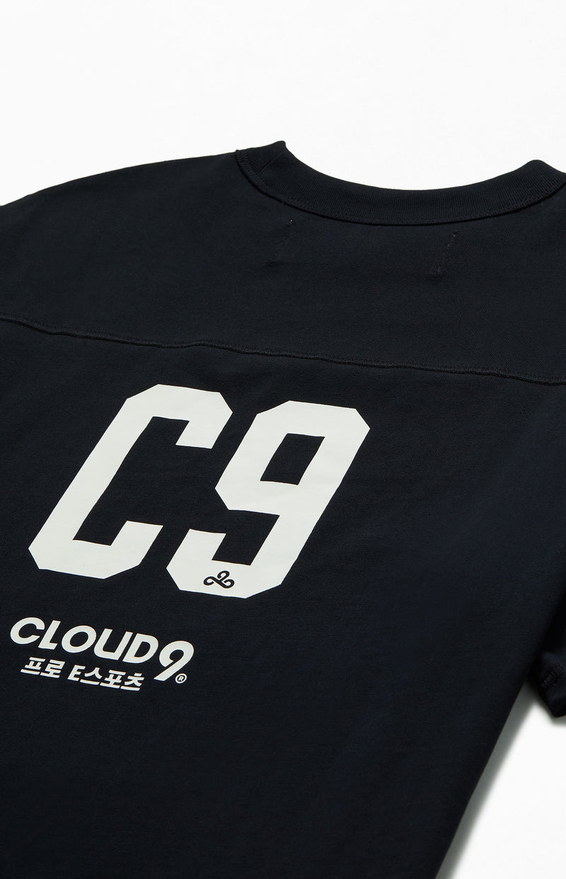 Cloud9 x PacSun Tee. Sleeve Football Short Black