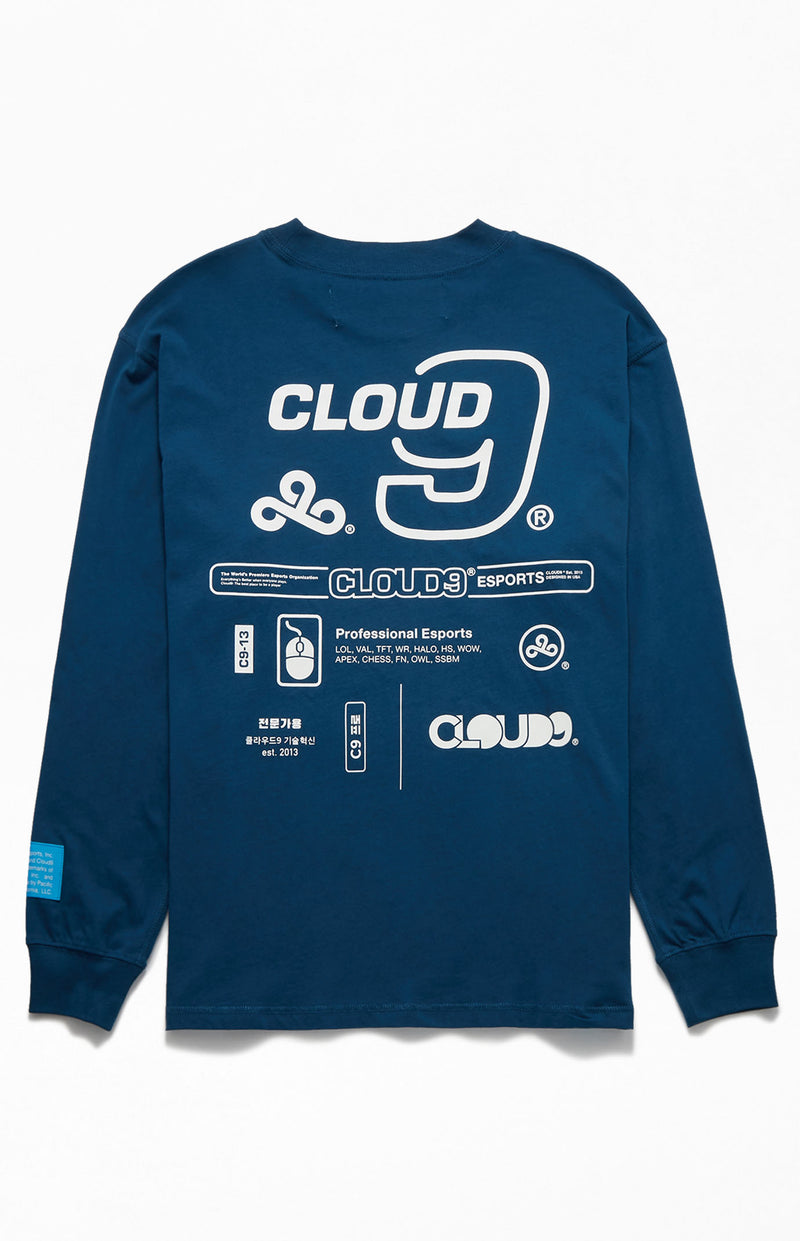 Cloud9 x PacSun Future Longsleeve Tee. Blue