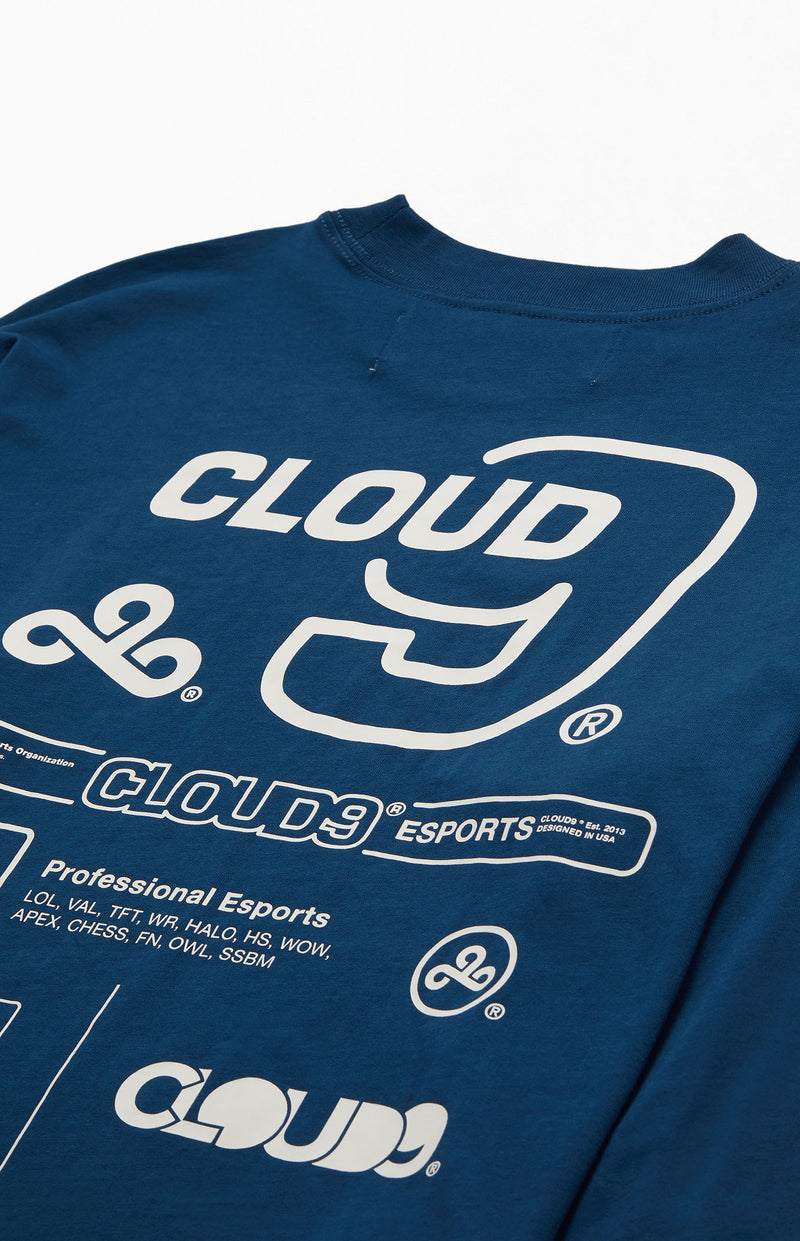 Cloud9 x PacSun Future Longsleeve Tee. Blue