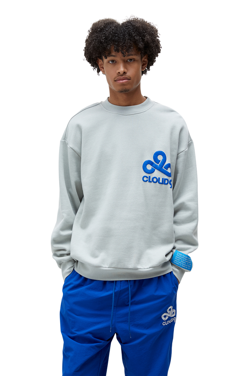 Cloud9 x PacSun Crewneck Sweatshirt. Gray.