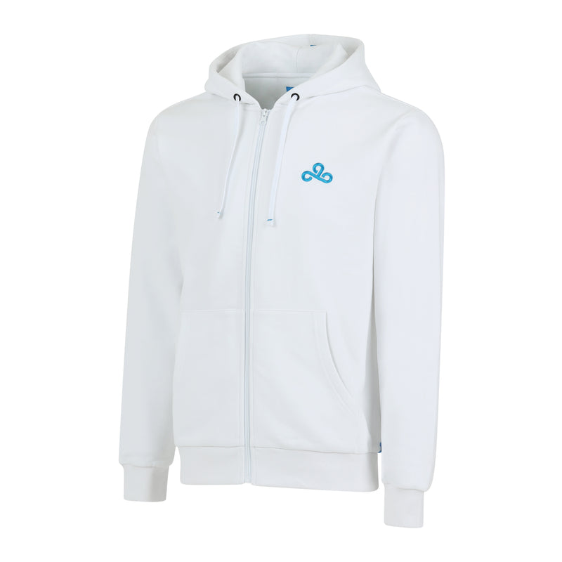 Cloud9 Core Collection Zip-Up Hoodie. White.