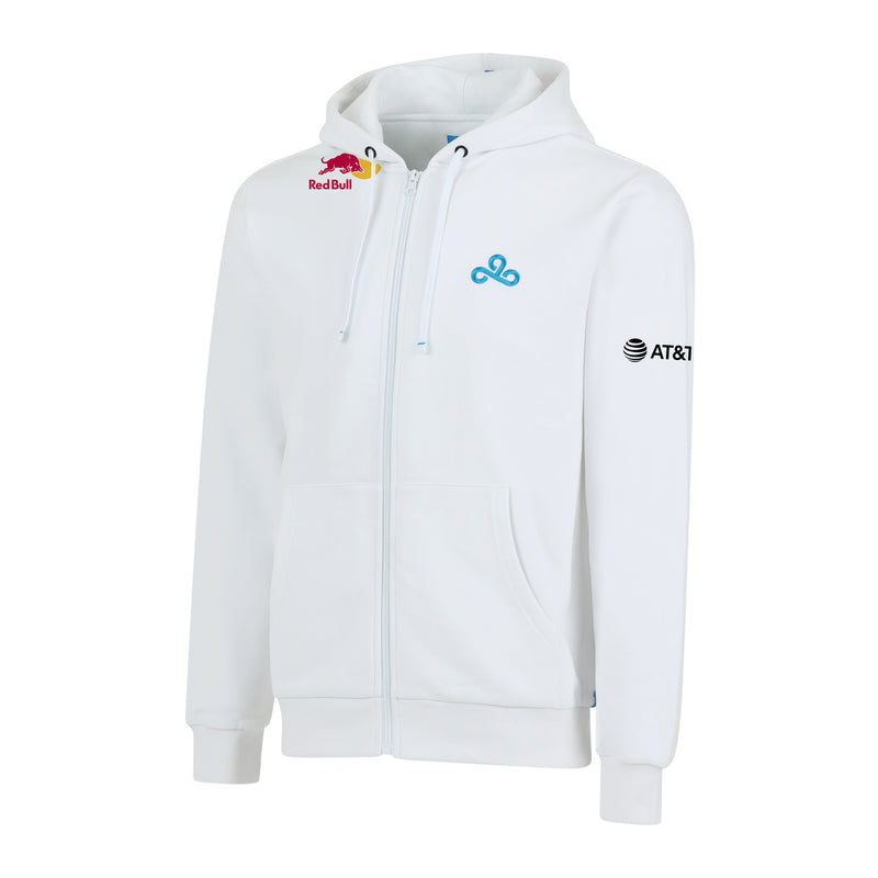 Cloud9 Core Collection Zip-Up Hoodie. White - LoL & VAL Edition