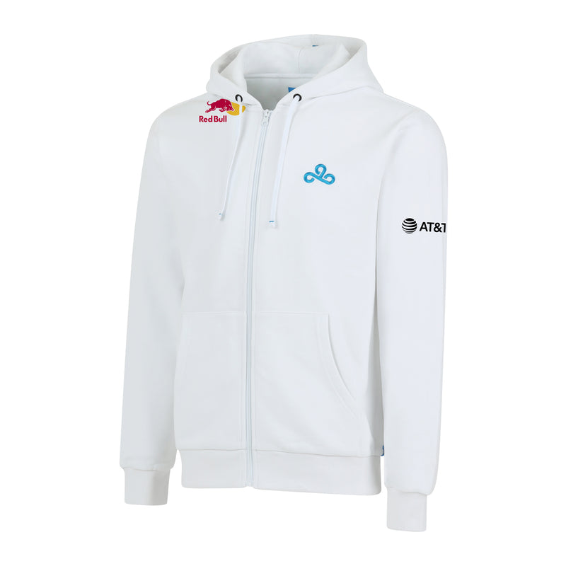 Cloud9 Core Collection Zip-Up Hoodie. White - Pro Edition